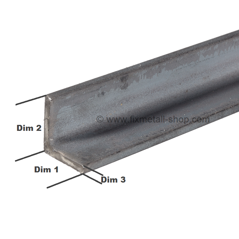 thyssenkrupp Winkelprofil aus Stahl 20 x 20 x 3 mm in 1500 mm Länge Werkstoff: S235JR Stahlwinkel Winkeleisen gleichschenklig 
