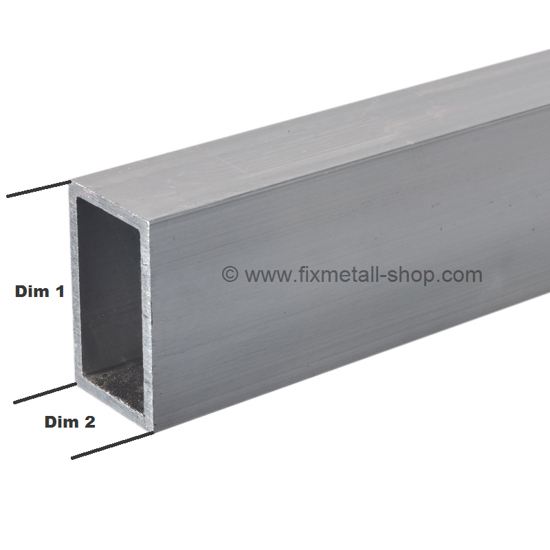 Aluminium Formrohr   40 x 20 x 1,5 mm je 100 mm Alu Rohr rechteckig Rechteckrohr 